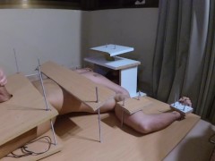 Amateur Femdom. Needle and handjob torture