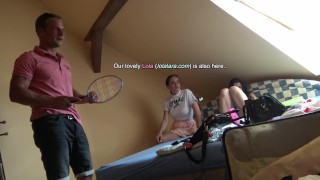 Backstage Tennis with Lucie and Other Leon Girls (Lola is also there)