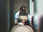 Preview 1 of Public anal and deepthroat in the locker room with the baby.