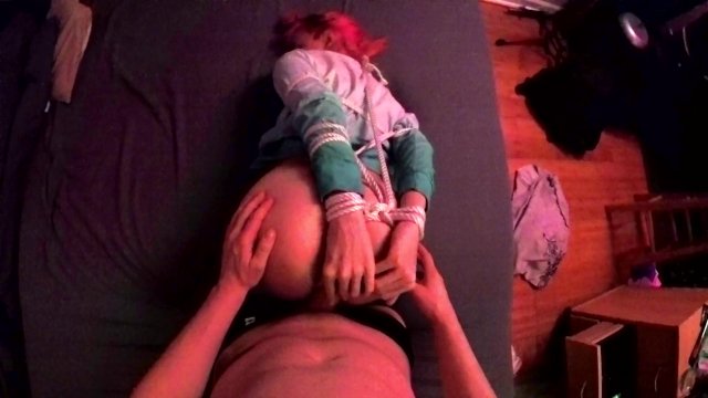 Watch Bondage Video:Raaatchet ropes up for anal training.