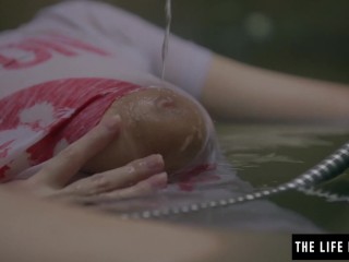 Puffy nippled girl masturbateswith awhile half 