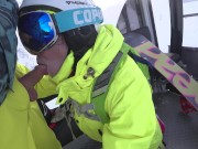 Preview 2 of 4k public blowjob in ski lift