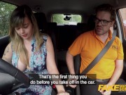 Preview 5 of Fake Driving School Massive British boobs one last lesson