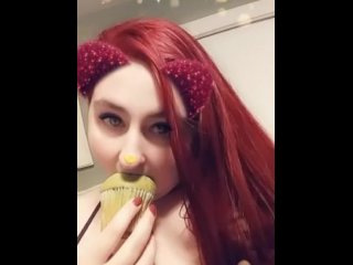 Sexy eating with snapchat food porn