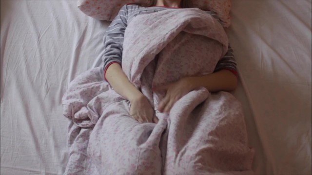 Sweety Morning Teen Girl&*39;s Masturbation with Orgasm