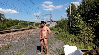 I masturbate near the railway and riding cars
