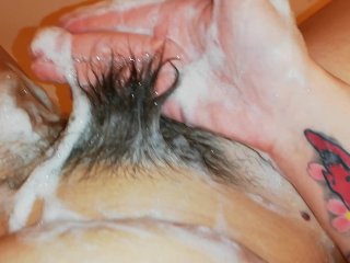 small tits, hairy pussy, big ass, pov