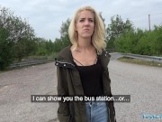 Preview 2 of Public Agent Loud outdoor sex for slim pretty lost blonde