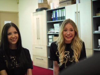 Brunette blonde and old man with big dick in hardcore threesome screenshot number 1