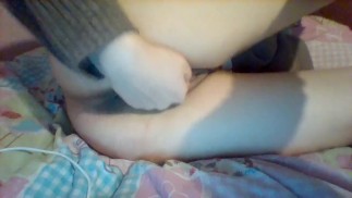 Self spank, pussy spanking