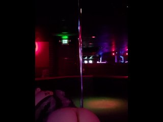 Thick White Stripper Plays with Pussy on Stage Wearing Butt Plug Add MyOnlyfans @nakedallie