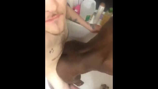 Black White Shower Sex - White Boy Fucks Black Girl in Shower - Pornhub.com