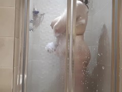 Watch me wash and play in the shower