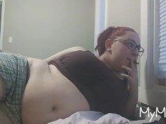Requested smoking with my big soft belly showing