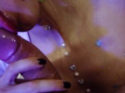 Preview 3 of Close up blowjob with wet tongue and cum in mouth from sensual MILF MurMur