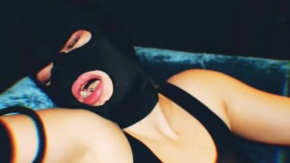 Varita mágica chorros orgasmo atado BDSM máscara teen lencería