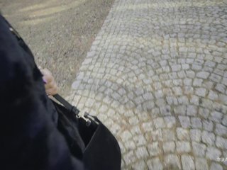 Risky Fucking in Public Park in all_Three Holes and Facial