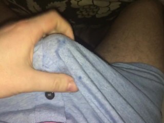 Jerking & Cumming in My Boxers before Bed ;p Cum Soaks Through!