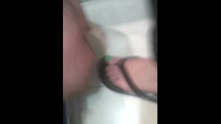 Dirty feet licking