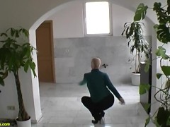 Video extreme pregnant spandex gymnast masturbating in flexi positions