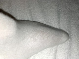 OMG! my BF is Playing with his Feet! Foot Fetish Cumshot or self Footjob?