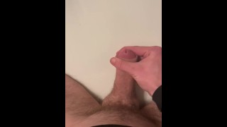 Quickie Small Cumshot While Showering at a Friends House POV