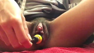 FTM Desperately Needs To Fuck Himself With The Tool Handle In A Bigger Thicker Dildo