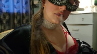 Thumbnail Smoke fetish and slave humiliation human ashtray !