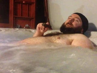 fat, solo male, bear, hottub