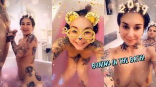 Small Hands And Joanna Angel Have Wet Soapy Sex In A Private Bathtub