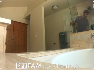 Stealthy Step bro on masturbating step sister screenshot number 0