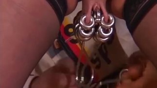 rough labia stretching with german mature