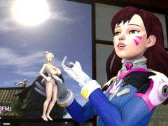 Shrunk Mercy Teased by Giantess D.va