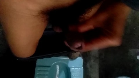 pissing off in toilet and getting fucked in toilet room.