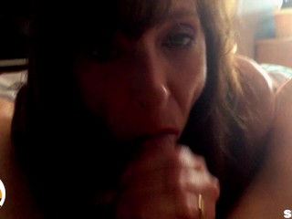 Sexy Granny Blowjob_Big Cock POV Oral Creampie