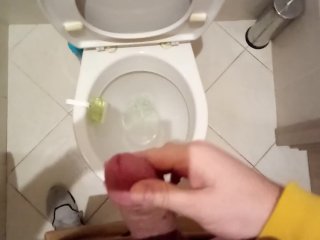 Jerk the dick and cum