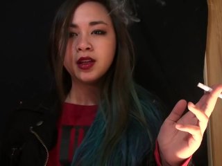 exclusive, asian smoking, amateur, small tits