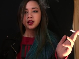 Miss Dee Nicotine Ashes on you - Smoking Fetish - Ashtray POV