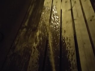Pissing on a bench