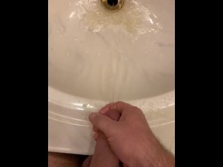 fetish, solo male, pissing, morning wood