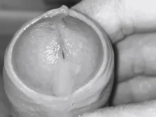 Super Close up Cumshot with Moaning (Black & White)