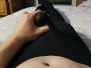 Preview 6 of Femboy jerking off and cumming through leggings