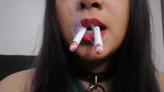 Múltiplas Oscilações E Fetiche De Fumar Hardcore Com Missdeenicotine