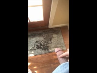 floor pee, orgasm, solo male, squirt