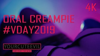 Vday2019 ORAL CREAMPIE Valentine's Day BLOWJOB With SYNTHWAVE 4K 2160P
