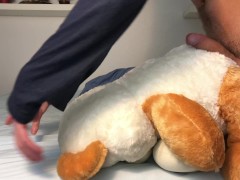 Video Amateur Guy Moaning Dirty Talk While Humping TeddyBear - 4K