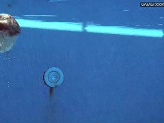 Famous Mary Kalisy is posing swimming naked for XXXWATER