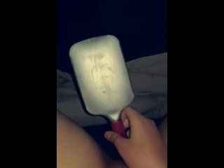 Hair Brush Masturbating