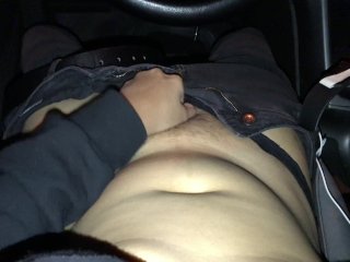 outside, point of view, hot, car masturbation
