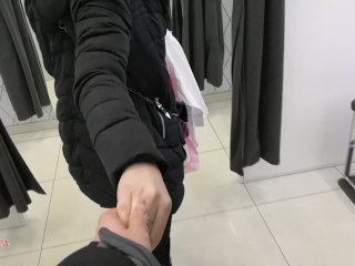 reality, fitting room, blowjob, babe